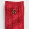 Brannan Bear Crew-Socken mit Zopfmuster