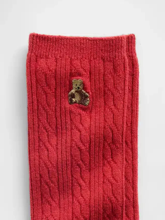 Brannan Bear Crew-Socken mit Zopfmuster