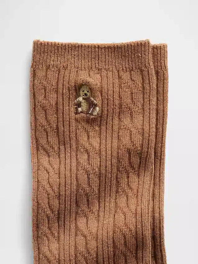 Brannan Bear Crew-Socken mit Zopfmuster