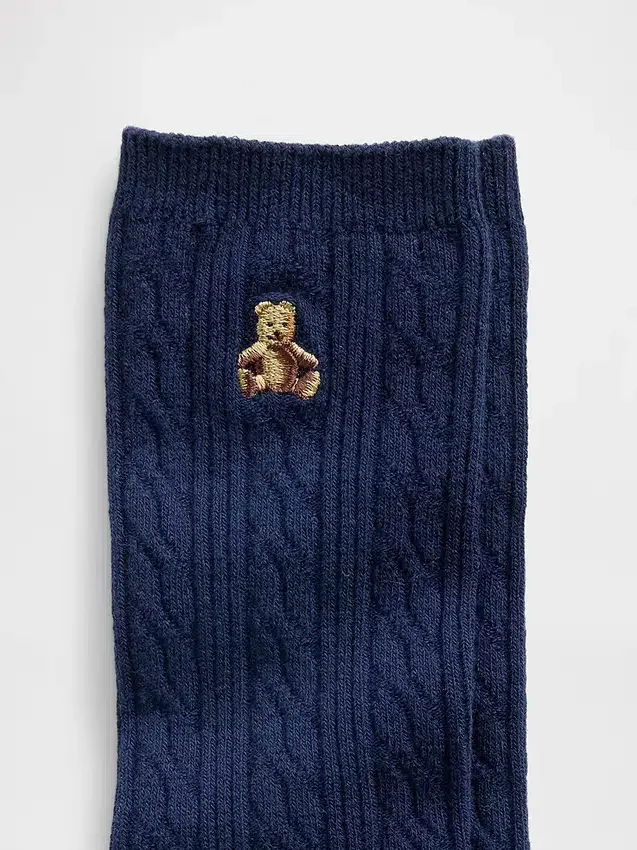 Brannan Bear Crew-Socken mit Zopfmuster