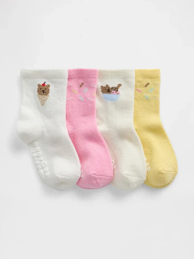 Brannan Bear-Eiscreme-Socken für Baby & Kleinkind (4er-Pack)