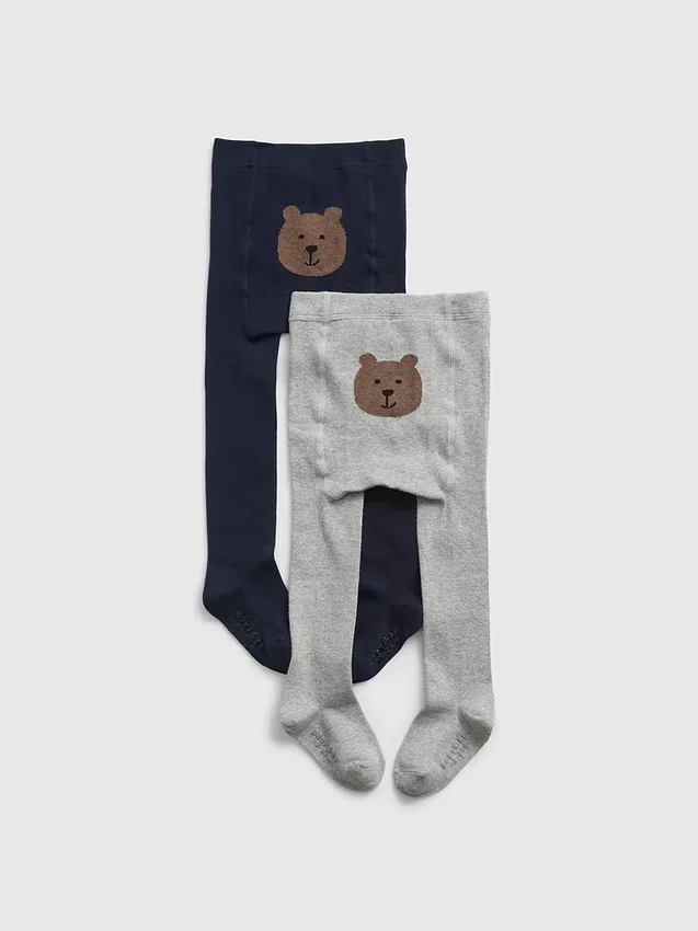 Bären-Strumpfhosen für Kleinkinder (2er-Pack)