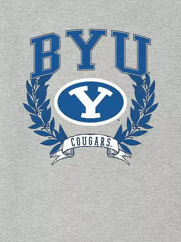 Brigham Young University „Laurels“ – T-Shirt mit dunklem Aufdruck