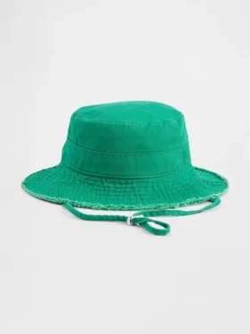 Bucket-Mütze mit ausgefranstem Rand