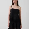 Cami-Top mit Spitzenbesatz