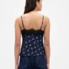 Cami-Top mit Spitzenbesatz