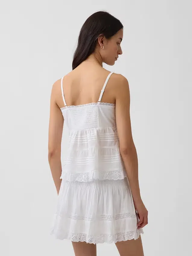 Cami-Top mit Spitzenbesatz