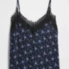 Cami-Top mit Spitzenbesatz