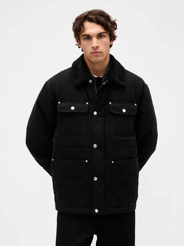 Canvas-Daunenjacke