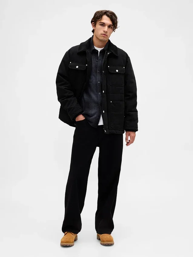 Canvas-Daunenjacke