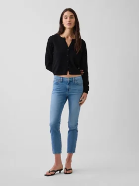 Capri-Jeans mit niedriger Leibhöhe