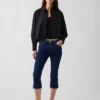 Capri-Jeans mit niedriger Leibhöhe