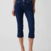 Capri-Jeans mit niedriger Leibhöhe