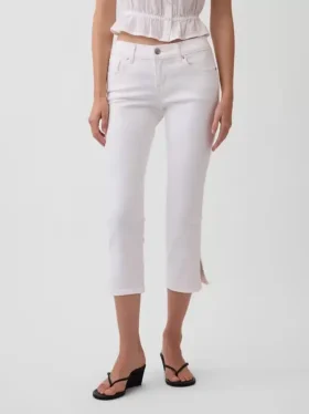 Capri-Jeans mit niedriger Leibhöhe