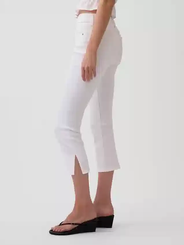 Capri-Jeans mit niedriger Leibhöhe