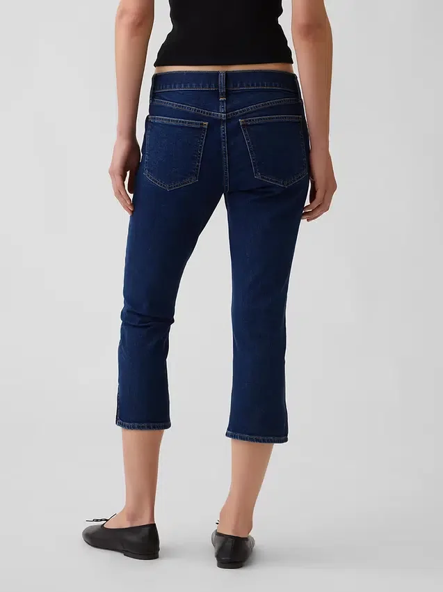 Capri-Jeans mit niedriger Leibhöhe