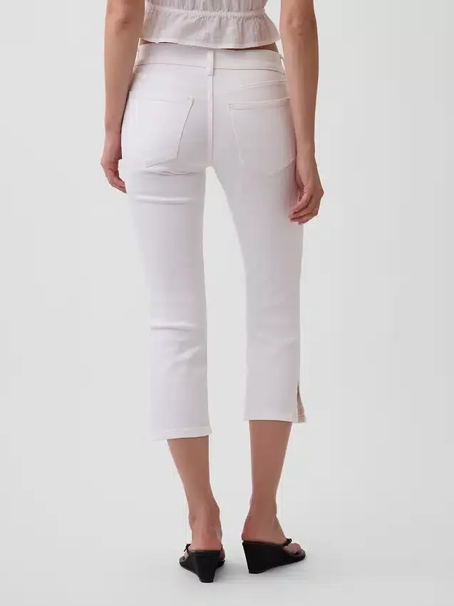 Capri-Jeans mit niedriger Leibhöhe