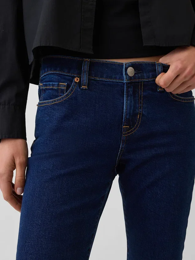 Capri-Jeans mit niedriger Leibhöhe