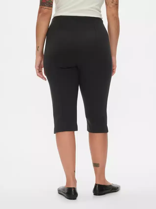 Caprihose mit hoher Leibhöhe aus Doppelstrick