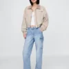 Cargo-Jeans mit mittlerer Leibhöhe im 90er-Jahre-Stil, locker geschnitten