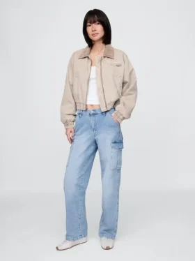 Cargo-Jeans mit mittlerer Leibhöhe im 90er-Jahre-Stil, locker geschnitten