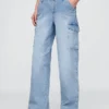 Cargo-Jeans mit mittlerer Leibhöhe im 90er-Jahre-Stil, locker geschnitten