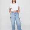 Cargo-Jeans mit mittlerer Leibhöhe im 90er-Jahre-Stil, locker geschnitten