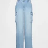 Cargo-Jeans mit mittlerer Leibhöhe im 90er-Jahre-Stil, locker geschnitten