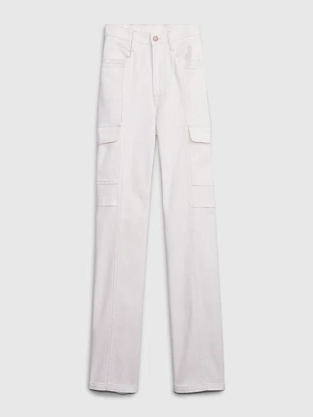 Cargo-Jeans mit mittlerer Leibhöhe im 90er-Jahre-Stil, locker geschnitten