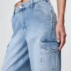 Cargo-Jeans mit mittlerer Leibhöhe im 90er-Jahre-Stil, locker geschnitten