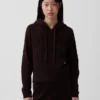CashSoft-Hoodie mit lockerem Zopfmuster