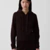 CashSoft-Hoodie mit lockerem Zopfmuster