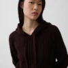 CashSoft-Hoodie mit lockerem Zopfmuster
