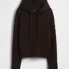 CashSoft-Hoodie mit lockerem Zopfmuster