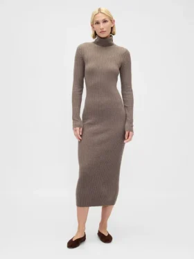 CashSoft Maxi-Pullover-Kleid mit Rollkragen