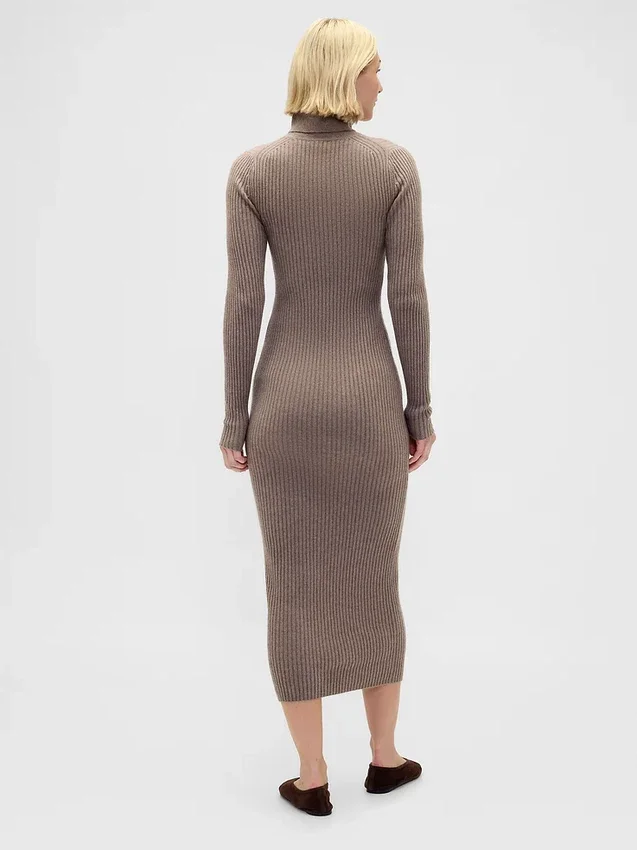 CashSoft Maxi-Pullover-Kleid mit Rollkragen