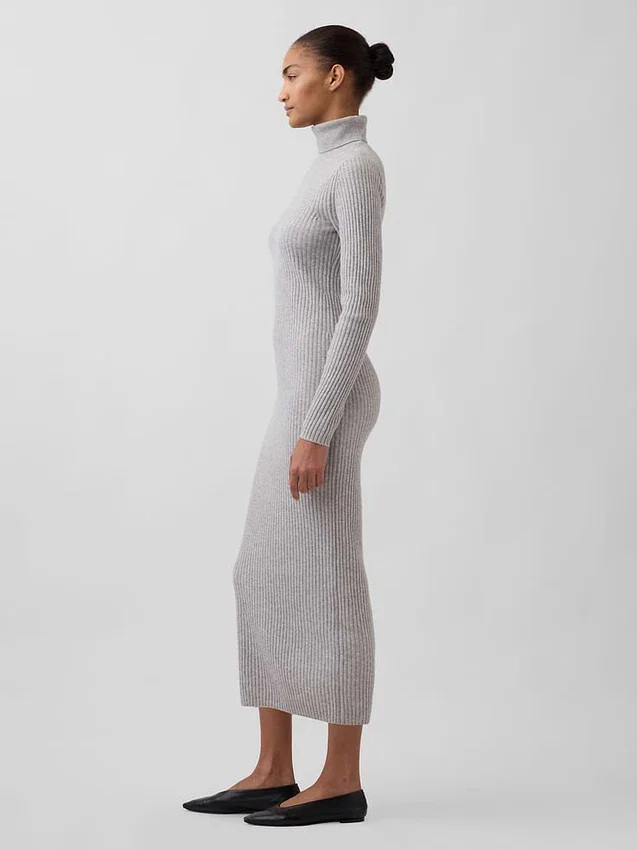 CashSoft Maxi-Pullover-Kleid mit Rollkragen