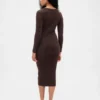 CashSoft-Midi-Pullover-Kleid mit Rippbündchen