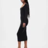 CashSoft-Midi-Pullover-Kleid mit Rippbündchen