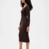 CashSoft-Midi-Pullover-Kleid mit Rippbündchen