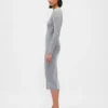 CashSoft-Midi-Pullover-Kleid mit Rippbündchen