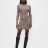 CashSoft-Mini-Pullover-Kleid mit gerippten Taschen