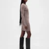 CashSoft-Mini-Pullover-Kleid mit gerippten Taschen