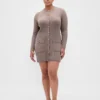 CashSoft-Mini-Pullover-Kleid mit gerippten Taschen