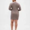 CashSoft-Mini-Pullover-Kleid mit gerippten Taschen