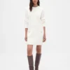 CashSoft-Mini-Pullover-Kleid mit Zopfmuster
