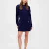 CashSoft-Mini-Pullover-Kleid mit Zopfmuster