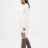 CashSoft-Mini-Pullover-Kleid mit Zopfmuster