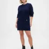 CashSoft-Mini-Pullover-Kleid mit Zopfmuster