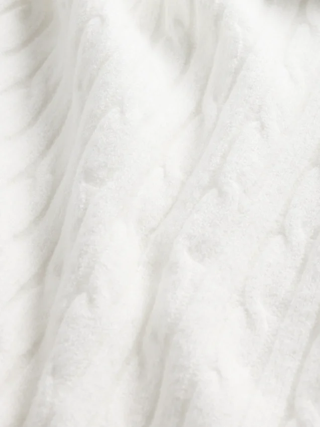 CashSoft-Mini-Pullover-Kleid mit Zopfmuster